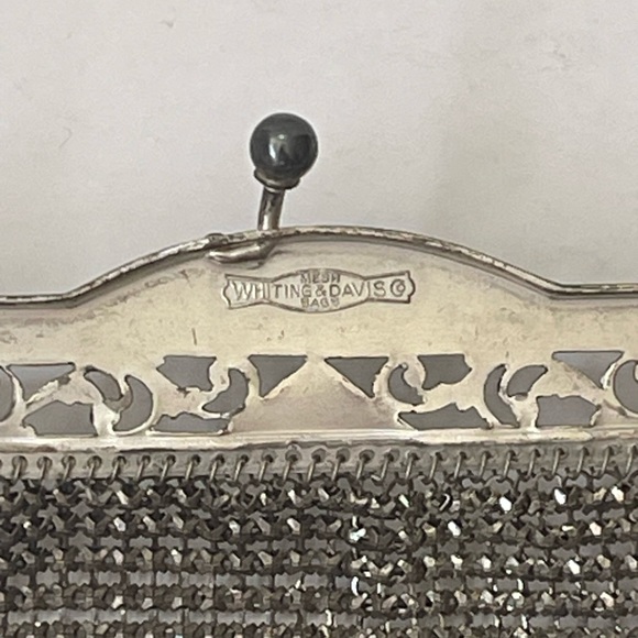 Vintage 1920s Whiting and Davis Mesh Chainlink Flapper Purse Bag - Picture 8 of 13